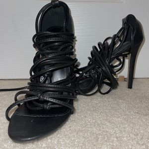 Shein strappy thigh high heels